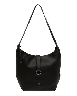 'Sofia' Black Leather Tote Bag