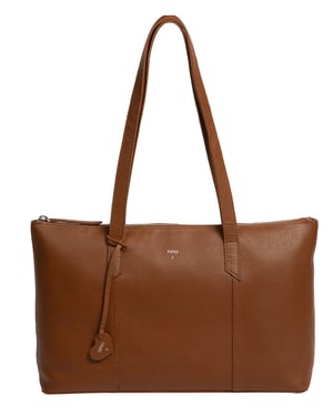 'Maria' Tan Leather Tote Bag