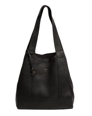 'Celeste' Black Leather Handbag
