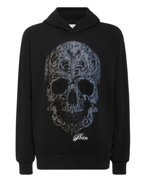 Fleece Hoodie Sweatshirt Degrade' Skull