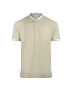 Cavalli Class Bold Stripe Beige Zand Poloshirt