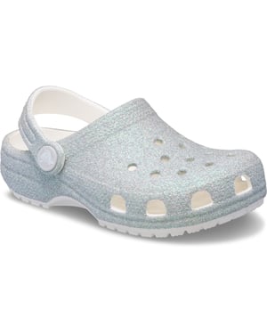 Crocs Classic Glitter Clog Thermoplastische Witte Instappers