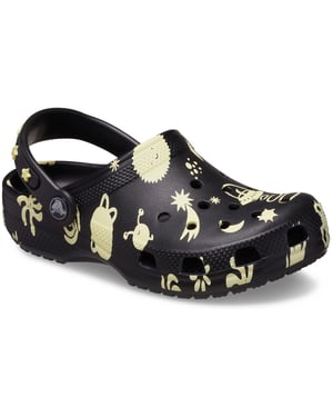 Crocs Classic Graphic Thermoplastic Black Loafers