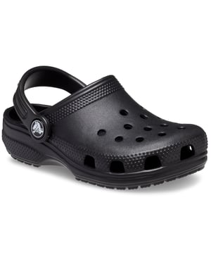 Crocs Toddler Classic Croslite Rubber Black Loafers