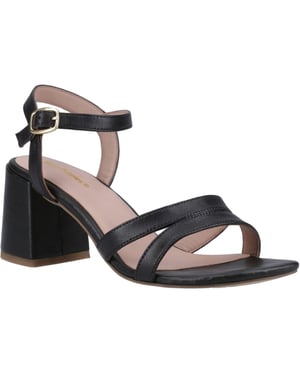 Hush Puppies Nalani Dames Zwart Leren Sandalen
