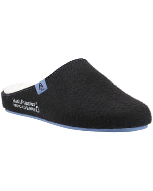 Hush Puppies The Good Slipper 90% Gerecycled Rpet Polyester Heren Zwarte/blauwe Slippers
