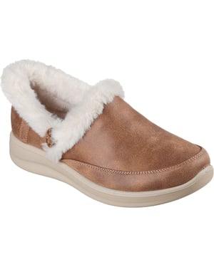 Skechers Cozy Escape Textil Dam Tofflor i Kastanj