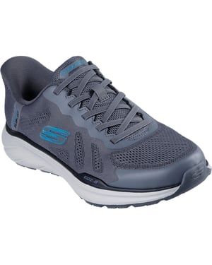 Skechers Equalizer 6.0 Textiel Heren Sneakers Charcoal/Blauw