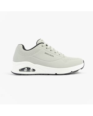 Skechers Uno - Stand On Air Mens Trainers Light Grey/black