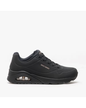 Skechers 73690/bbk Uno Stand On Air Womens Trainers Black