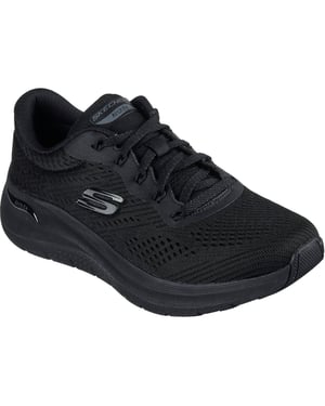 Skechers Arch Fit 2.0 Big League Polyester Dames Zwarte Sneakers