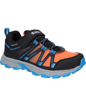 Hi-Tec SCRAPPY LOW WP JR Polyester Black/Blue Danube/Flame Hiking Shoes