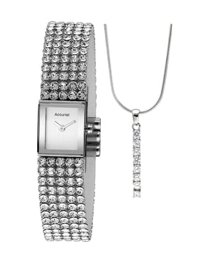 Accurist LB1507 Ladies Watch and Necklace Gift Set