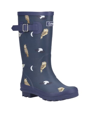 Cotswold Woodland JNR Rubber Girls's Owls Wellington Boots