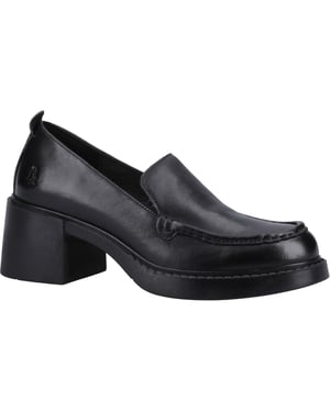 Hush Puppies Adelaide Dames Zwarte Leren Instappers