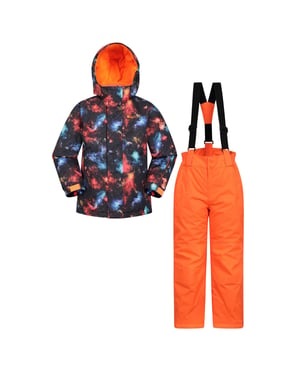 Mountain Warehouse Kinder/Kinder Cosmic Ski jas & broek (Jet Zwart)