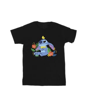 Disney Jongens Lilo & Stitch Vogels T-shirt (Zwart)