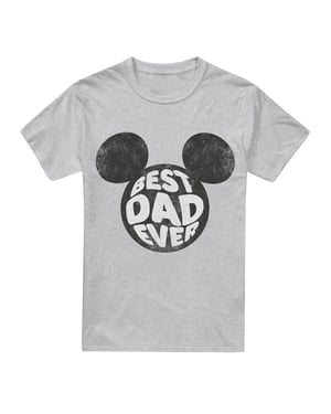 Disney Heren Best Dad Ever Mickey Mouse T-Shirt (Sport Heide)