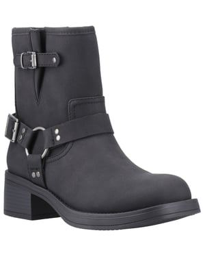 Rocket Dog Nino Faux Leather Dames Zwarte Hakken Enkellaarsjes