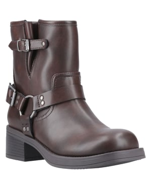 Rocket Dog Nino Faux Leather Women's Brown Heeled Ankle Boots