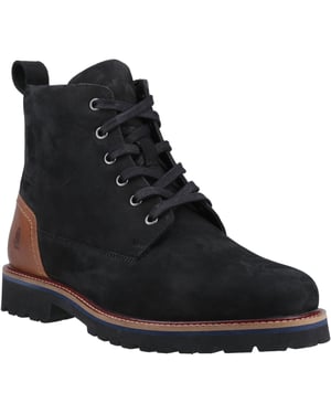 Hush Puppies Maguire Nubuck Heren Zwarte Enkelboots