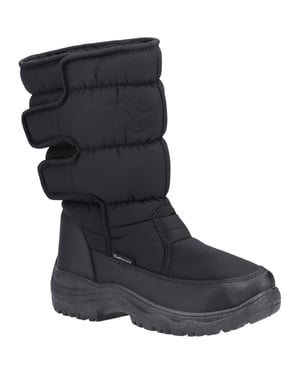 Cotswold Welland Textiel Dames Zwarte Winter Midlaarzen