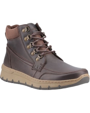 Hush Puppies Nixon Leren Heren Bruine Enkellaarzen
