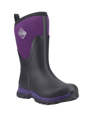 Muck Boots Arctic Sport II Mid Rubber Dames Zwarte/Acai Winter Halflange Laarzen