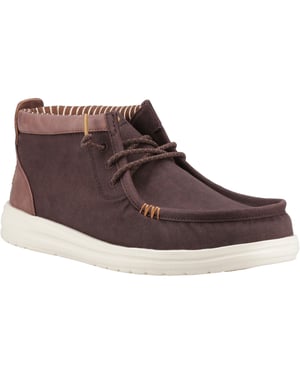 HEYDUDE Wally Mid GripR Bomull Herr Molebruna/downtown Boots Till Anklarna