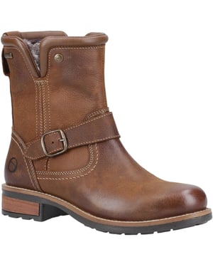 Cotswold Kinsham Leren Dames Tan Winter Middenkuitlaarzen