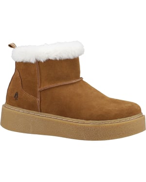 Hush Puppies Becca Dames Suède Tan Winter Enkellaarzen