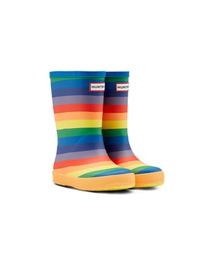 Hunter First Rainbow Print Rubber Multicoloured Wellington Boots