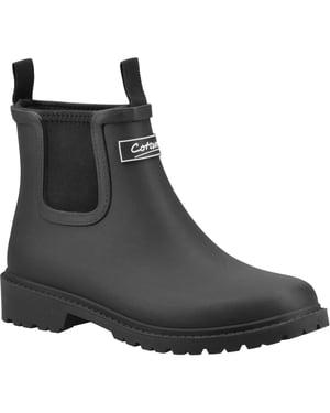 Cotswold Barton TPR+Neopren Kvinno svart gummistövlar