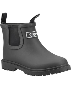 Cotswold Barton TPR+Neoprene Black Wellington Boots
