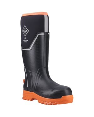 Muck Boots Grit S5 Rubberen Dames Regenlaarzen Zwart/oranje