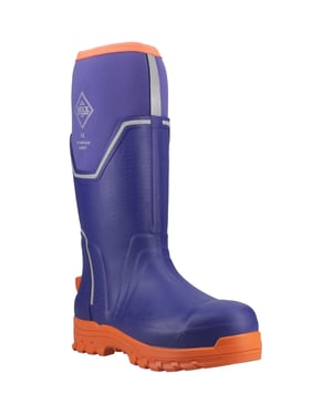 Muck Boots Grit S5 Rubber Men's Blue/Orange Wellington Boots