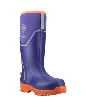 Muck Boots Grit S5 Rubberen Dames Regenlaarzen Blauw/oranje
