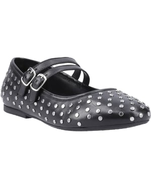 Hush Puppies Nixie Dames Schoenen Van Zwart Leer