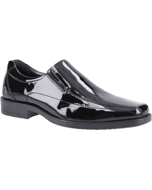 Hush Puppies Brody läder herr svarta slip-on skor