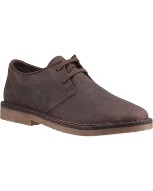 Hush Puppies Scout Läder Herr Waxy Brun Snörskor