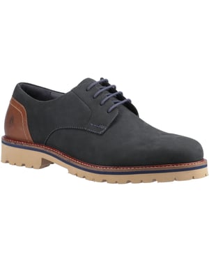 Hush Puppies Marcus Nubuck Herrskor med Snörning i Marinblå