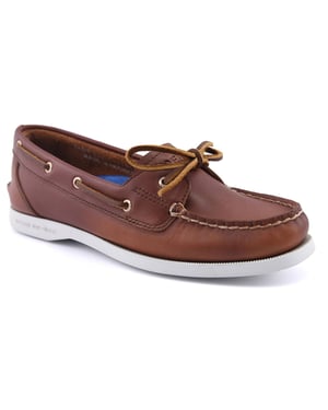 Sperry Authentic 1 Öga Läder Dams Bruna Båtskor