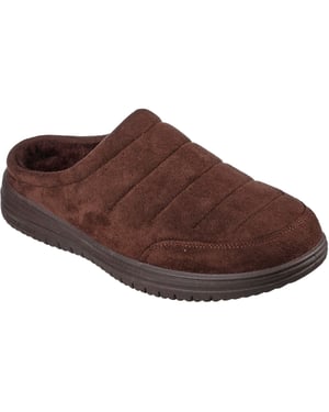 Skechers Relaxed Fit: Murette - Garvanza Microfiber Men's Chocolate Mules