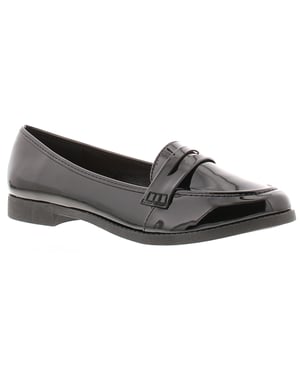 Platino Womens Shoes Work School Layla Slip On black patent