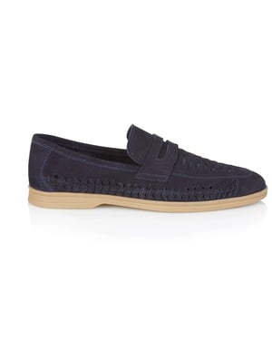 Silver Street London Perth Mens Loafers Blue