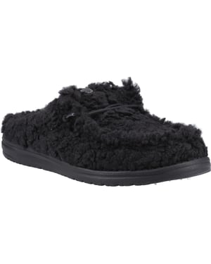HEYDUDE Wally Polyester Men's Black/Black Mules