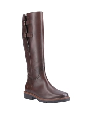 Hush Puppies Tallulah Leren Dames Bruine Laarzen