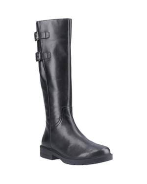 Hush Puppies Tallulah Leren Zwarte Dameslaarzen