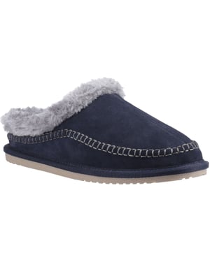 Hush Puppies Atticus Suede Men's Navy Slippers