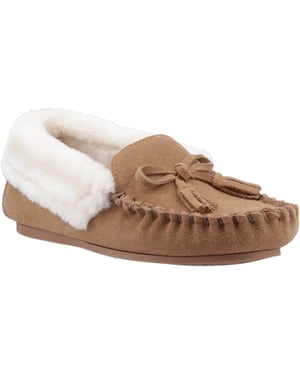 Hush Puppies Agnes Suède Dames Tan Slippers